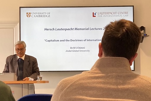 Luiza Leite de Queiroz (ESR 9) attends Hersch Lauterpacht Memoral Lecture at the University of Cambridge